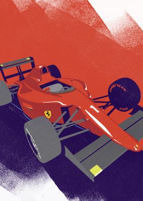 Iconic F1 car art prints available on Displate :: RB Design